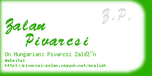 zalan pivarcsi business card